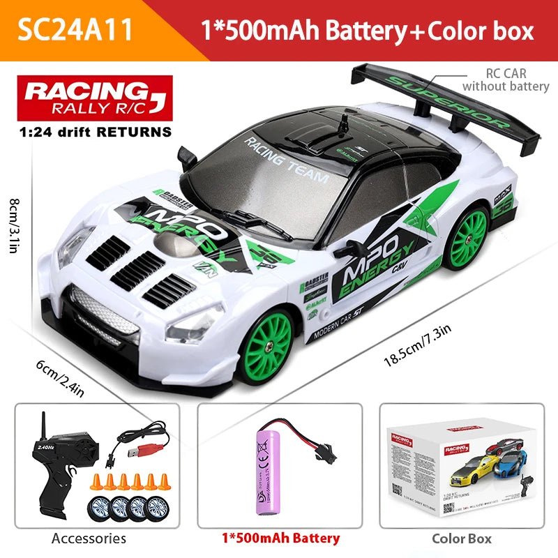 2.4G high-speed drift four-wheel drive remote control racing car AE86 GTR simulation model children's racing toy holiday gift