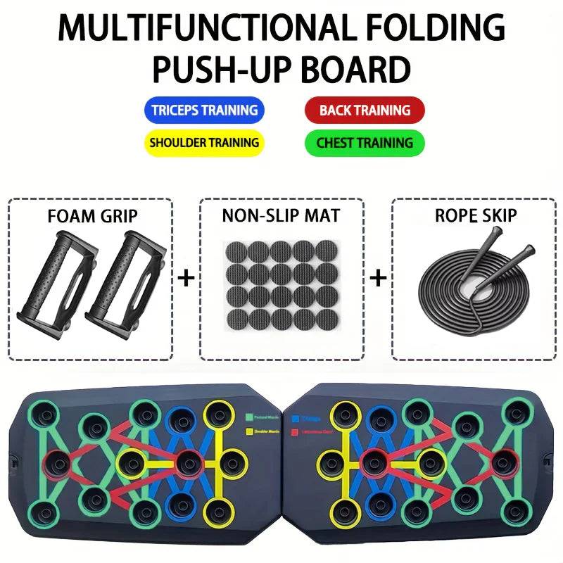 Portable multi-function push-up board set can exercise chest abdomen arms  back