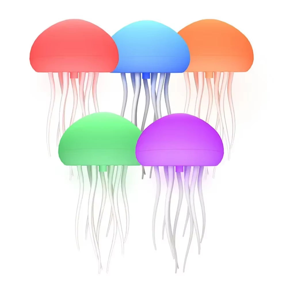 🐬Cartoon jellyfish nightlight  💐RGB gradient  voice control  🌺Type C charging LED light🍅