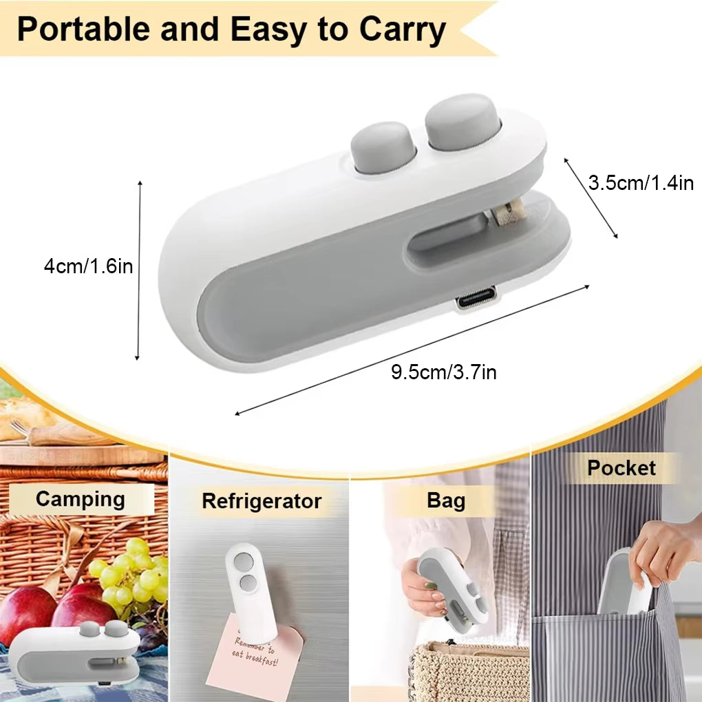 🌺Portable rechargeable snack❤️ sealing machine  2 in 1 heat sealing 💋storage helper