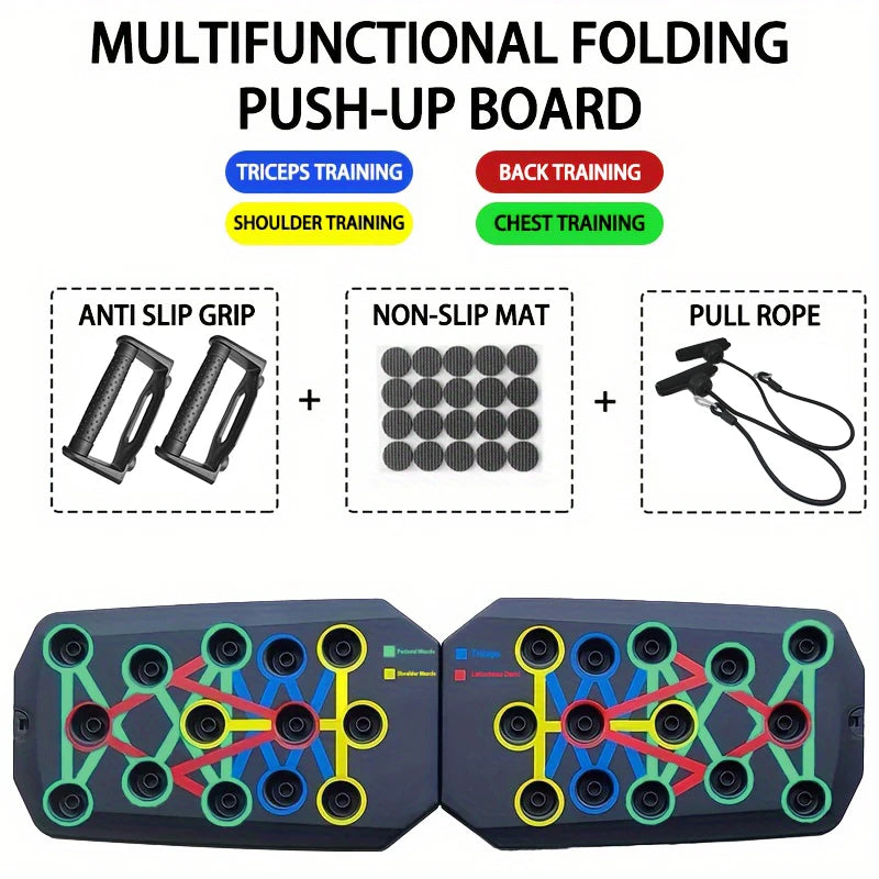 Portable multi-function push-up board set can exercise chest abdomen arms  back