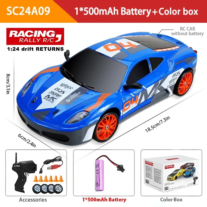 2.4G high-speed drift four-wheel drive remote control racing car AE86 GTR simulation model children's racing toy holiday gift