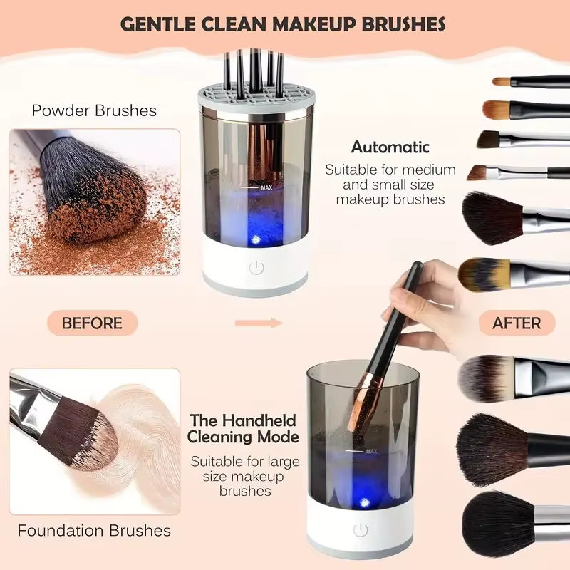 USB plug portable electric makeup brush for quick cleaning