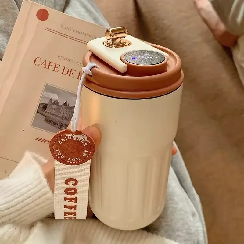 💋Insulated Coffee Tumbler with Temperature Display🌹