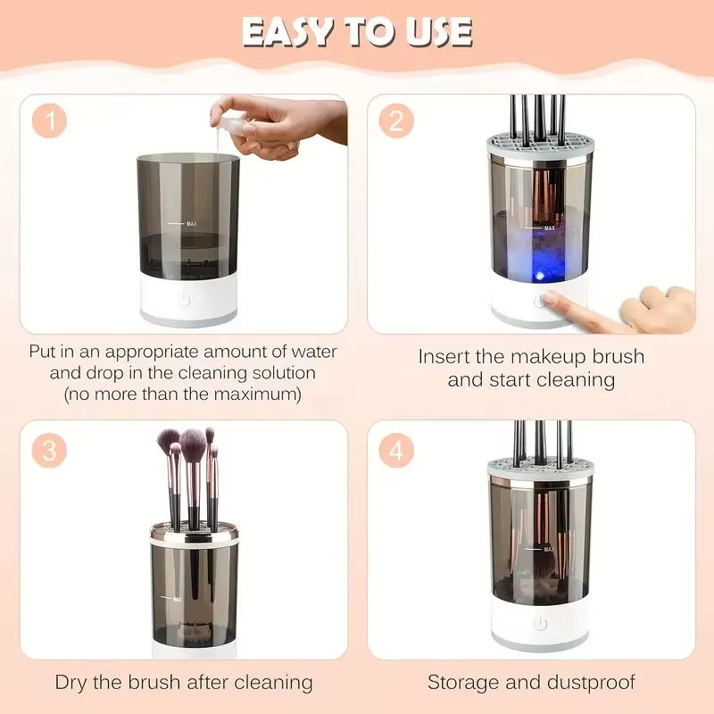 USB plug portable electric makeup brush for quick cleaning